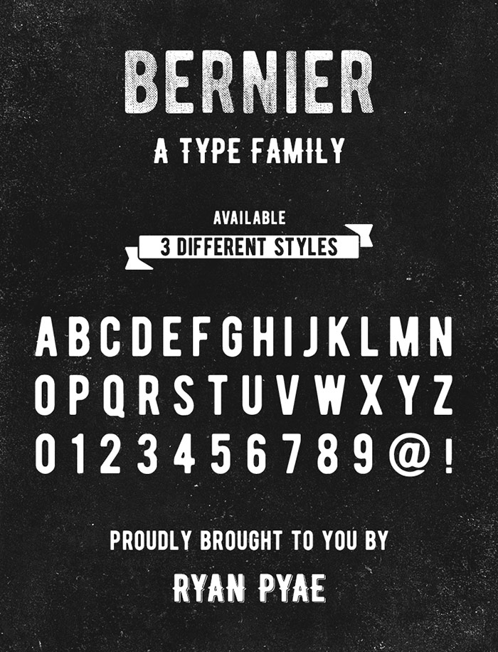 Бесплатный шрифт: Bernier